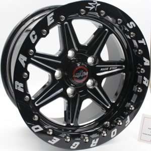 72-580455511B 72 ValStar Black w/Machined Accents SBL 15x8.00 5x4.50BC 5.50S